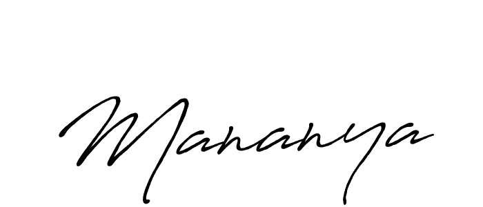 Design your own signature with our free online signature maker. With this signature software, you can create a handwritten (Antro_Vectra_Bolder) signature for name Mananya. Mananya signature style 7 images and pictures png