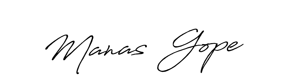Design your own signature with our free online signature maker. With this signature software, you can create a handwritten (Antro_Vectra_Bolder) signature for name Manas  Gope. Manas  Gope signature style 7 images and pictures png