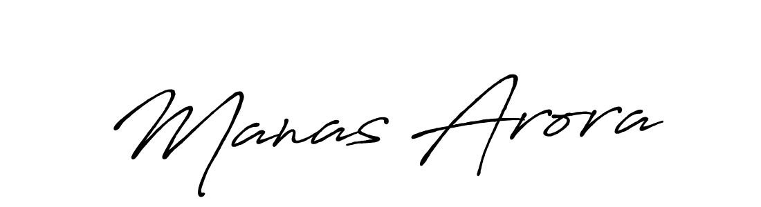 How to make Manas Arora name signature. Use Antro_Vectra_Bolder style for creating short signs online. This is the latest handwritten sign. Manas Arora signature style 7 images and pictures png