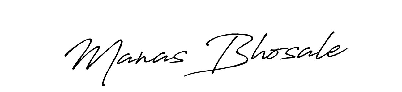 Design your own signature with our free online signature maker. With this signature software, you can create a handwritten (Antro_Vectra_Bolder) signature for name Manas Bhosale. Manas Bhosale signature style 7 images and pictures png