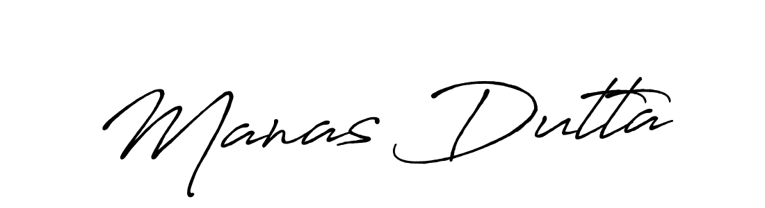 Make a beautiful signature design for name Manas Dutta. With this signature (Antro_Vectra_Bolder) style, you can create a handwritten signature for free. Manas Dutta signature style 7 images and pictures png