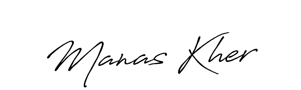 How to make Manas Kher signature? Antro_Vectra_Bolder is a professional autograph style. Create handwritten signature for Manas Kher name. Manas Kher signature style 7 images and pictures png