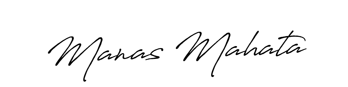 Make a beautiful signature design for name Manas Mahata. With this signature (Antro_Vectra_Bolder) style, you can create a handwritten signature for free. Manas Mahata signature style 7 images and pictures png