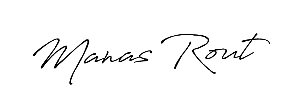 How to make Manas Rout name signature. Use Antro_Vectra_Bolder style for creating short signs online. This is the latest handwritten sign. Manas Rout signature style 7 images and pictures png
