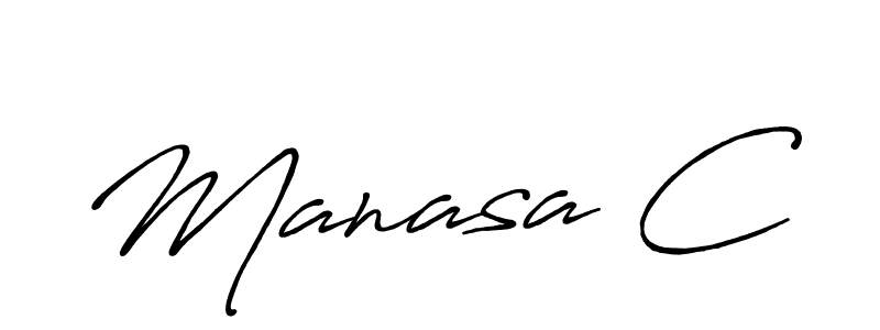 Also we have Manasa C name is the best signature style. Create professional handwritten signature collection using Antro_Vectra_Bolder autograph style. Manasa C signature style 7 images and pictures png