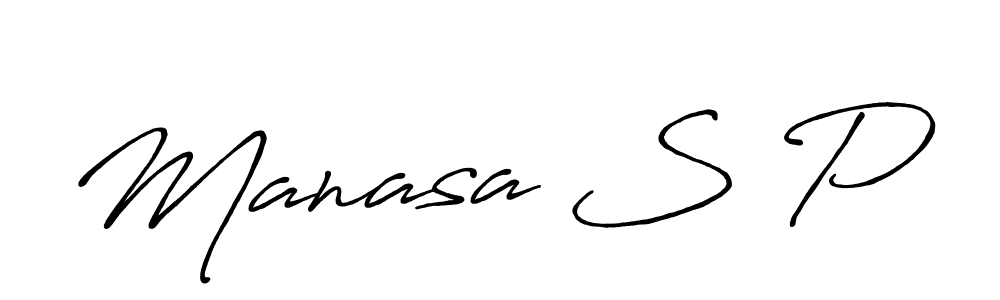 Make a beautiful signature design for name Manasa S P. Use this online signature maker to create a handwritten signature for free. Manasa S P signature style 7 images and pictures png