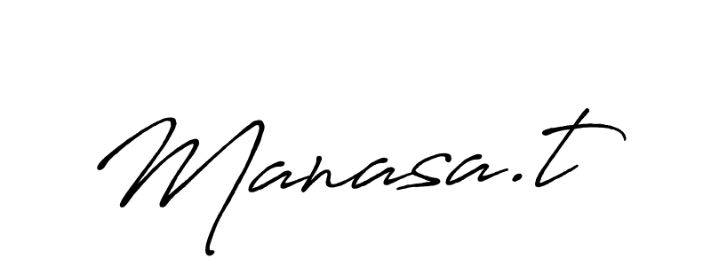 Create a beautiful signature design for name Manasa.t. With this signature (Antro_Vectra_Bolder) fonts, you can make a handwritten signature for free. Manasa.t signature style 7 images and pictures png