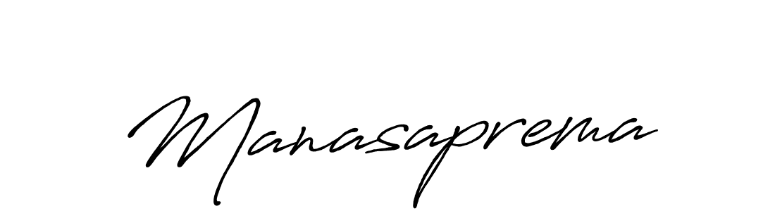 Make a beautiful signature design for name Manasaprema. With this signature (Antro_Vectra_Bolder) style, you can create a handwritten signature for free. Manasaprema signature style 7 images and pictures png