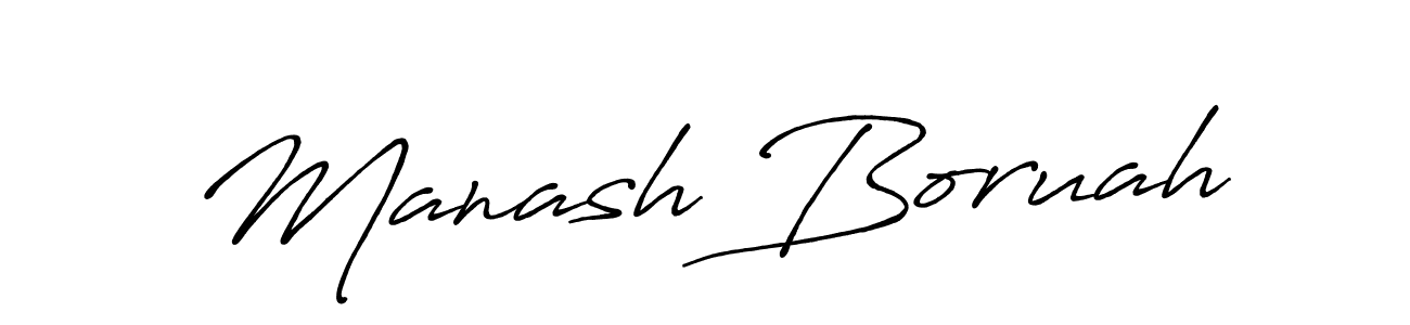 Design your own signature with our free online signature maker. With this signature software, you can create a handwritten (Antro_Vectra_Bolder) signature for name Manash Boruah. Manash Boruah signature style 7 images and pictures png