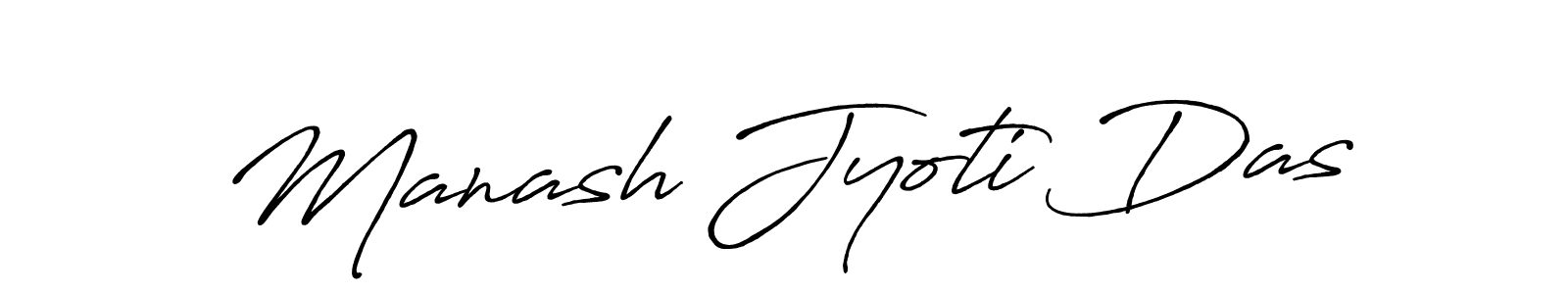 Create a beautiful signature design for name Manash Jyoti Das. With this signature (Antro_Vectra_Bolder) fonts, you can make a handwritten signature for free. Manash Jyoti Das signature style 7 images and pictures png