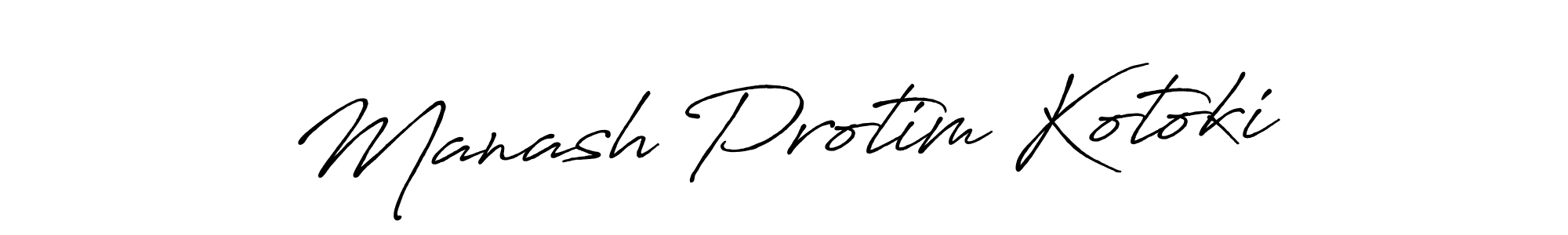 It looks lik you need a new signature style for name Manash Protim Kotoki. Design unique handwritten (Antro_Vectra_Bolder) signature with our free signature maker in just a few clicks. Manash Protim Kotoki signature style 7 images and pictures png