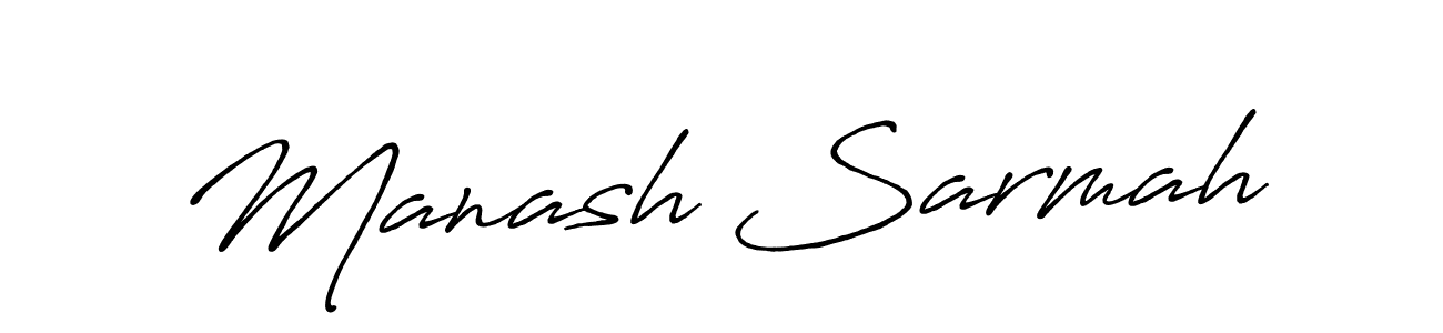 Design your own signature with our free online signature maker. With this signature software, you can create a handwritten (Antro_Vectra_Bolder) signature for name Manash Sarmah. Manash Sarmah signature style 7 images and pictures png