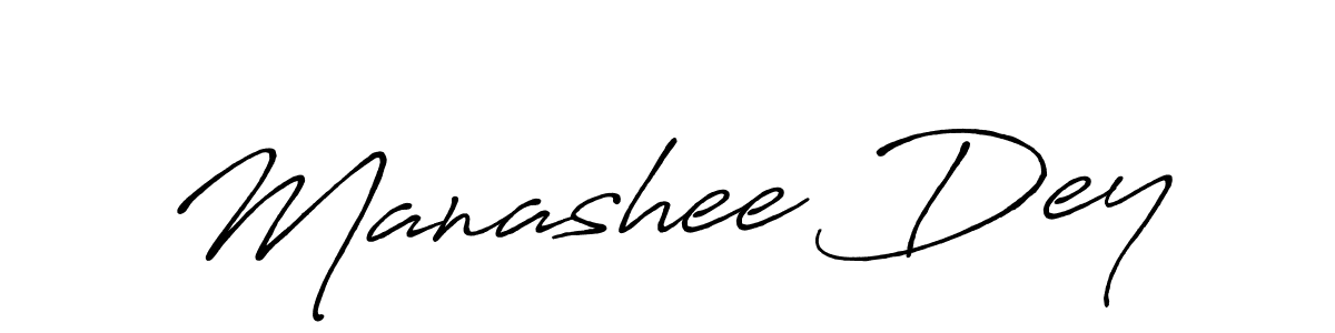 Create a beautiful signature design for name Manashee Dey. With this signature (Antro_Vectra_Bolder) fonts, you can make a handwritten signature for free. Manashee Dey signature style 7 images and pictures png