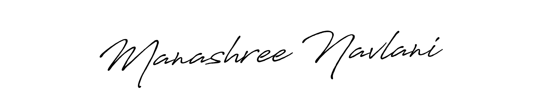 Design your own signature with our free online signature maker. With this signature software, you can create a handwritten (Antro_Vectra_Bolder) signature for name Manashree Navlani. Manashree Navlani signature style 7 images and pictures png