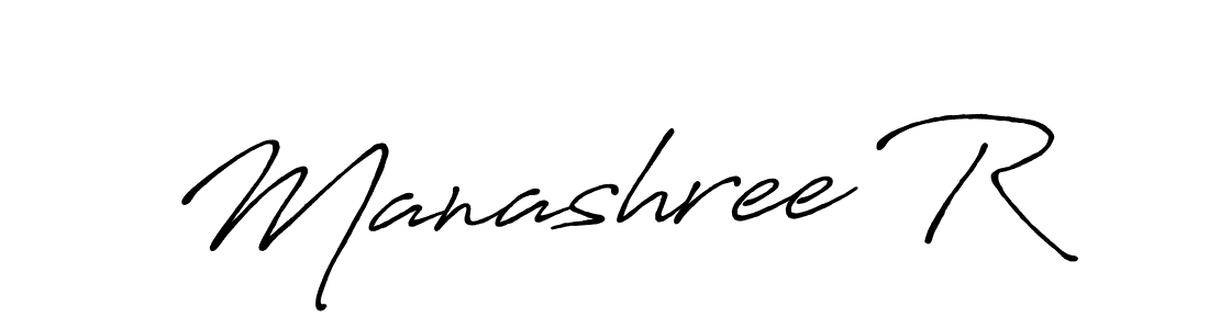 It looks lik you need a new signature style for name Manashree R. Design unique handwritten (Antro_Vectra_Bolder) signature with our free signature maker in just a few clicks. Manashree R signature style 7 images and pictures png