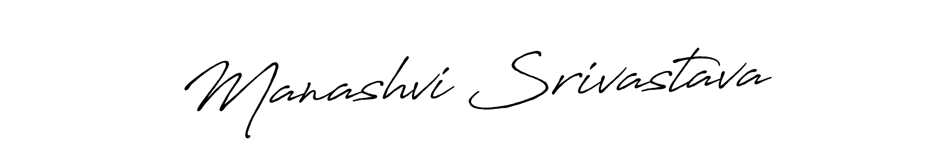 Manashvi Srivastava stylish signature style. Best Handwritten Sign (Antro_Vectra_Bolder) for my name. Handwritten Signature Collection Ideas for my name Manashvi Srivastava. Manashvi Srivastava signature style 7 images and pictures png