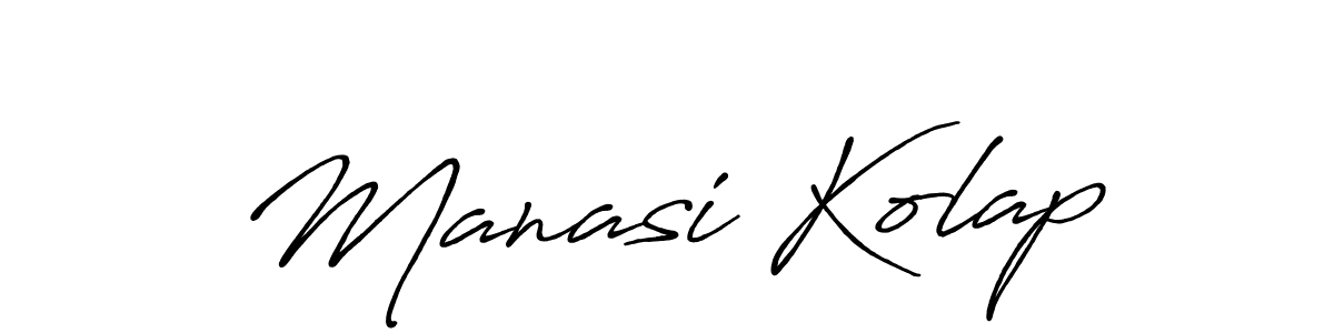 Antro_Vectra_Bolder is a professional signature style that is perfect for those who want to add a touch of class to their signature. It is also a great choice for those who want to make their signature more unique. Get Manasi Kolap name to fancy signature for free. Manasi Kolap signature style 7 images and pictures png