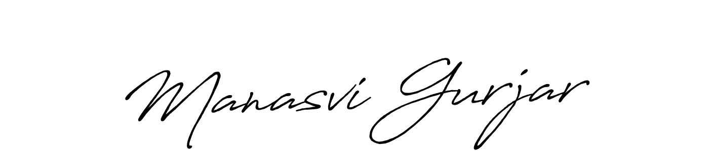 How to make Manasvi Gurjar signature? Antro_Vectra_Bolder is a professional autograph style. Create handwritten signature for Manasvi Gurjar name. Manasvi Gurjar signature style 7 images and pictures png