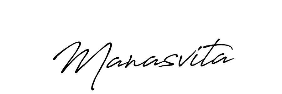 Design your own signature with our free online signature maker. With this signature software, you can create a handwritten (Antro_Vectra_Bolder) signature for name Manasvita. Manasvita signature style 7 images and pictures png