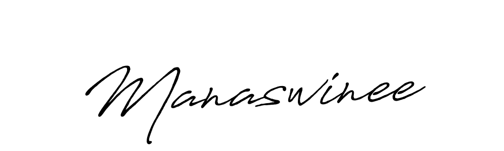 How to make Manaswinee name signature. Use Antro_Vectra_Bolder style for creating short signs online. This is the latest handwritten sign. Manaswinee signature style 7 images and pictures png