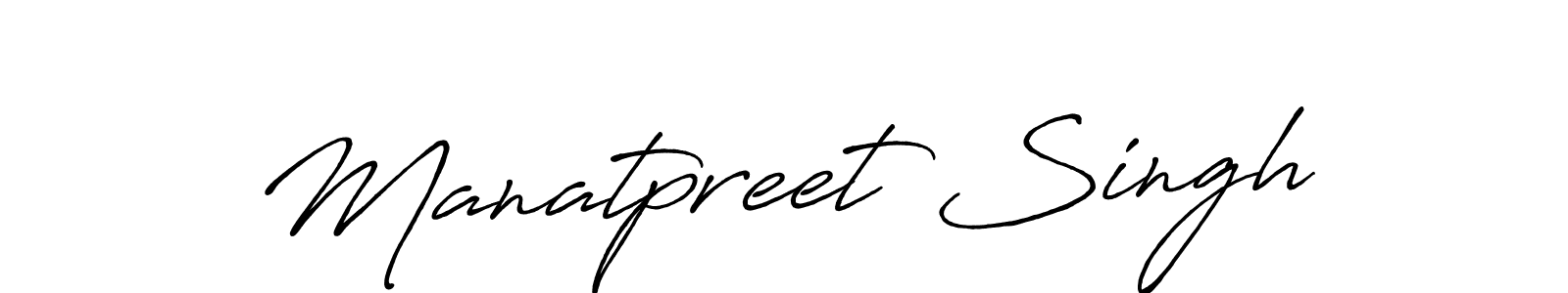 Design your own signature with our free online signature maker. With this signature software, you can create a handwritten (Antro_Vectra_Bolder) signature for name Manatpreet Singh. Manatpreet Singh signature style 7 images and pictures png