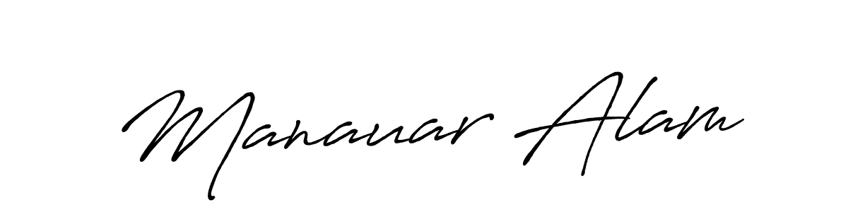 Design your own signature with our free online signature maker. With this signature software, you can create a handwritten (Antro_Vectra_Bolder) signature for name Manauar Alam. Manauar Alam signature style 7 images and pictures png