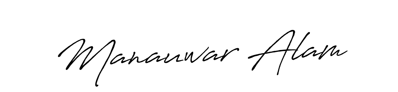 Manauwar Alam stylish signature style. Best Handwritten Sign (Antro_Vectra_Bolder) for my name. Handwritten Signature Collection Ideas for my name Manauwar Alam. Manauwar Alam signature style 7 images and pictures png