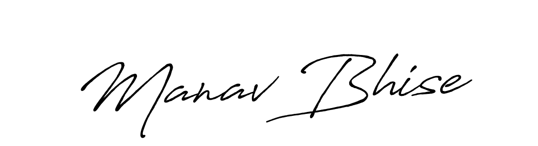 Manav Bhise stylish signature style. Best Handwritten Sign (Antro_Vectra_Bolder) for my name. Handwritten Signature Collection Ideas for my name Manav Bhise. Manav Bhise signature style 7 images and pictures png