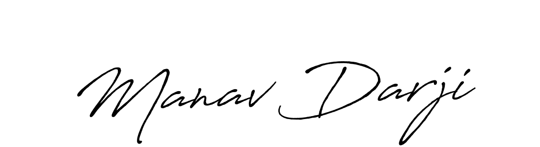 How to make Manav Darji name signature. Use Antro_Vectra_Bolder style for creating short signs online. This is the latest handwritten sign. Manav Darji signature style 7 images and pictures png