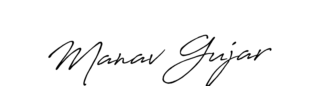 How to make Manav Gujar signature? Antro_Vectra_Bolder is a professional autograph style. Create handwritten signature for Manav Gujar name. Manav Gujar signature style 7 images and pictures png