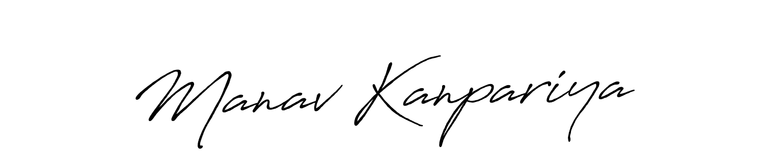 Similarly Antro_Vectra_Bolder is the best handwritten signature design. Signature creator online .You can use it as an online autograph creator for name Manav Kanpariya. Manav Kanpariya signature style 7 images and pictures png