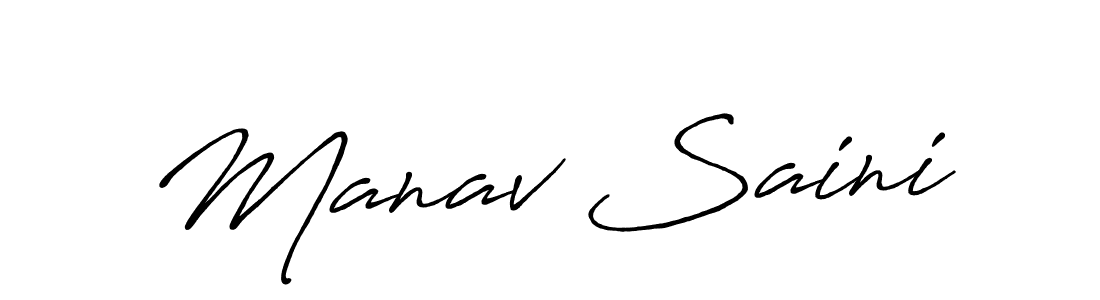 How to make Manav Saini signature? Antro_Vectra_Bolder is a professional autograph style. Create handwritten signature for Manav Saini name. Manav Saini signature style 7 images and pictures png