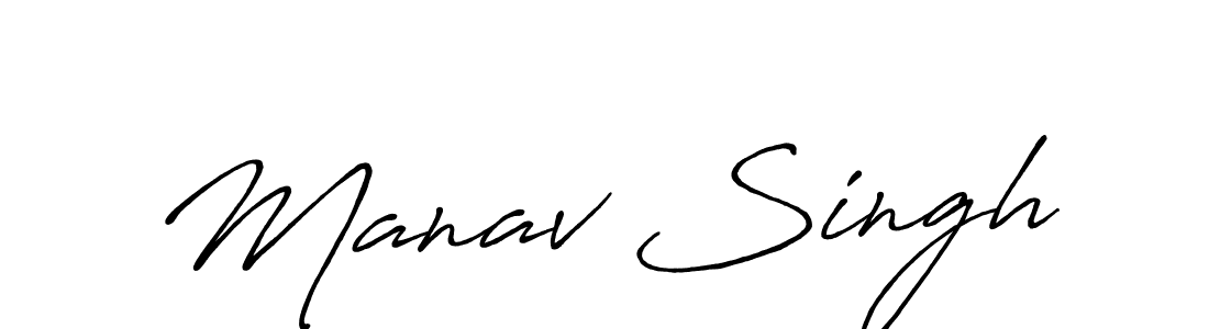 Design your own signature with our free online signature maker. With this signature software, you can create a handwritten (Antro_Vectra_Bolder) signature for name Manav Singh. Manav Singh signature style 7 images and pictures png