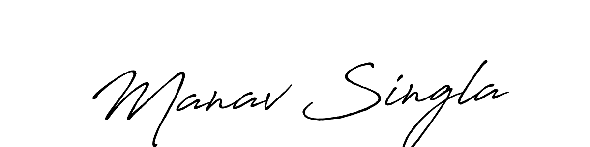 The best way (Antro_Vectra_Bolder) to make a short signature is to pick only two or three words in your name. The name Manav Singla include a total of six letters. For converting this name. Manav Singla signature style 7 images and pictures png
