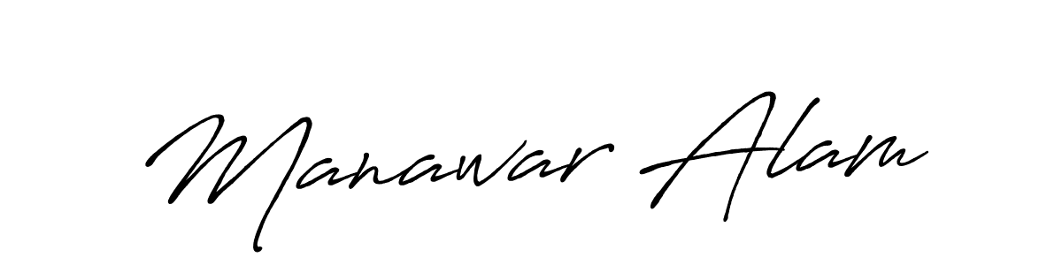Also we have Manawar Alam name is the best signature style. Create professional handwritten signature collection using Antro_Vectra_Bolder autograph style. Manawar Alam signature style 7 images and pictures png