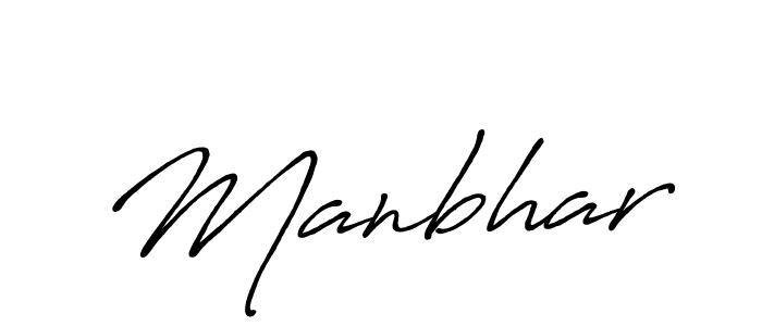 Manbhar stylish signature style. Best Handwritten Sign (Antro_Vectra_Bolder) for my name. Handwritten Signature Collection Ideas for my name Manbhar. Manbhar signature style 7 images and pictures png