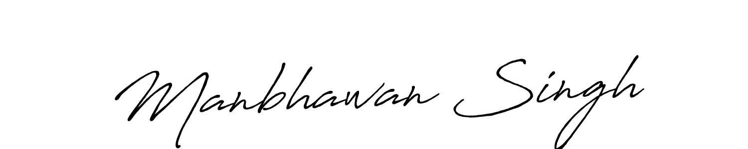Design your own signature with our free online signature maker. With this signature software, you can create a handwritten (Antro_Vectra_Bolder) signature for name Manbhawan Singh. Manbhawan Singh signature style 7 images and pictures png