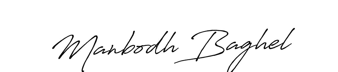 The best way (Antro_Vectra_Bolder) to make a short signature is to pick only two or three words in your name. The name Manbodh Baghel include a total of six letters. For converting this name. Manbodh Baghel signature style 7 images and pictures png