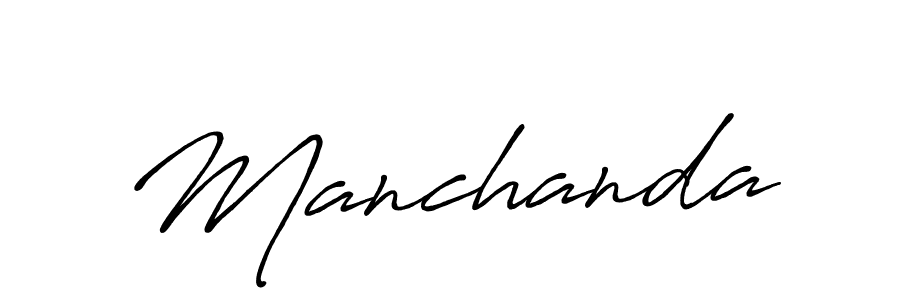 Manchanda stylish signature style. Best Handwritten Sign (Antro_Vectra_Bolder) for my name. Handwritten Signature Collection Ideas for my name Manchanda. Manchanda signature style 7 images and pictures png