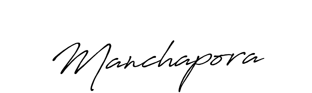 Use a signature maker to create a handwritten signature online. With this signature software, you can design (Antro_Vectra_Bolder) your own signature for name Manchapora. Manchapora signature style 7 images and pictures png