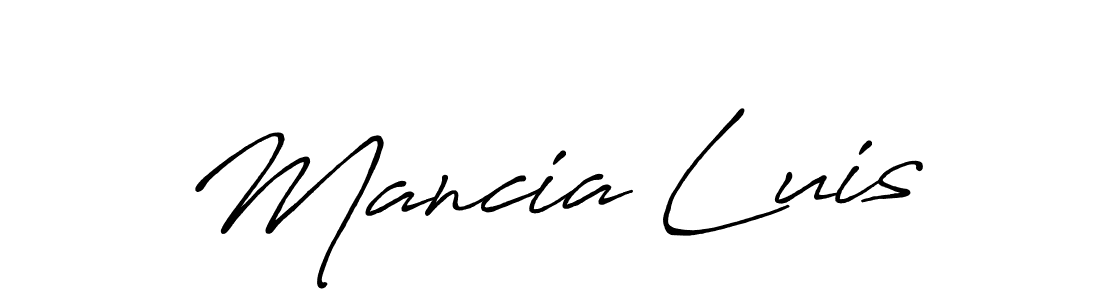 Also You can easily find your signature by using the search form. We will create Mancia Luis name handwritten signature images for you free of cost using Antro_Vectra_Bolder sign style. Mancia Luis signature style 7 images and pictures png