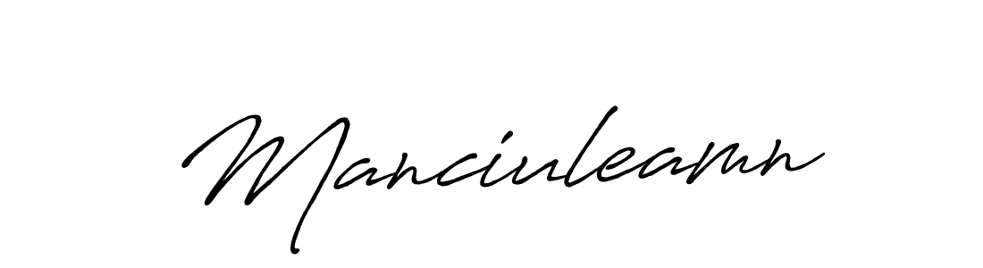 Create a beautiful signature design for name Manciuleamn. With this signature (Antro_Vectra_Bolder) fonts, you can make a handwritten signature for free. Manciuleamn signature style 7 images and pictures png