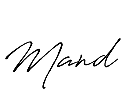 Create a beautiful signature design for name Mand. With this signature (Antro_Vectra_Bolder) fonts, you can make a handwritten signature for free. Mand signature style 7 images and pictures png
