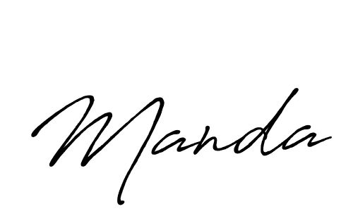 Manda stylish signature style. Best Handwritten Sign (Antro_Vectra_Bolder) for my name. Handwritten Signature Collection Ideas for my name Manda. Manda signature style 7 images and pictures png