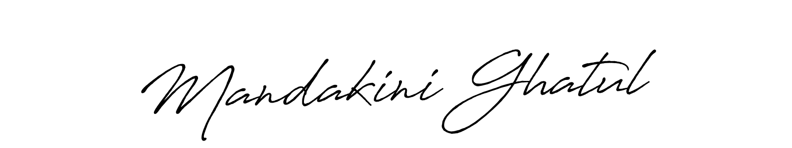 How to make Mandakini Ghatul name signature. Use Antro_Vectra_Bolder style for creating short signs online. This is the latest handwritten sign. Mandakini Ghatul signature style 7 images and pictures png