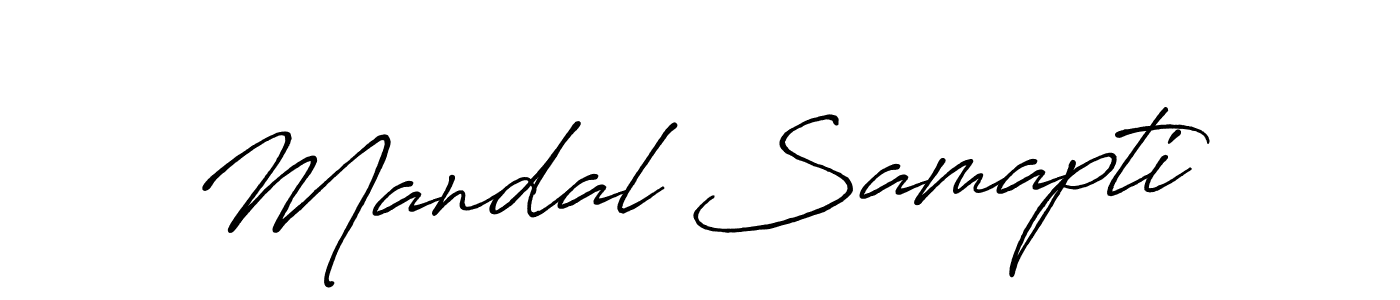 How to make Mandal Samapti name signature. Use Antro_Vectra_Bolder style for creating short signs online. This is the latest handwritten sign. Mandal Samapti signature style 7 images and pictures png