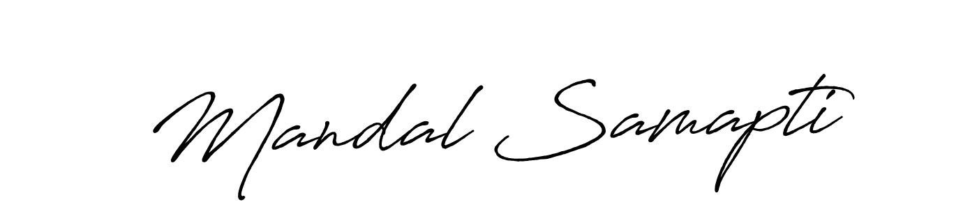 How to make Mandal Samapti name signature. Use Antro_Vectra_Bolder style for creating short signs online. This is the latest handwritten sign. Mandal Samapti signature style 7 images and pictures png