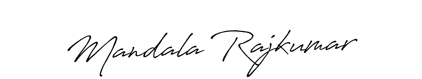 Create a beautiful signature design for name Mandala Rajkumar. With this signature (Antro_Vectra_Bolder) fonts, you can make a handwritten signature for free. Mandala Rajkumar signature style 7 images and pictures png