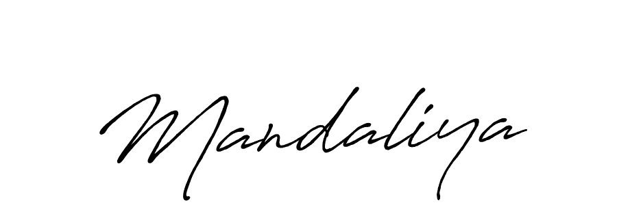 How to make Mandaliya signature? Antro_Vectra_Bolder is a professional autograph style. Create handwritten signature for Mandaliya name. Mandaliya signature style 7 images and pictures png