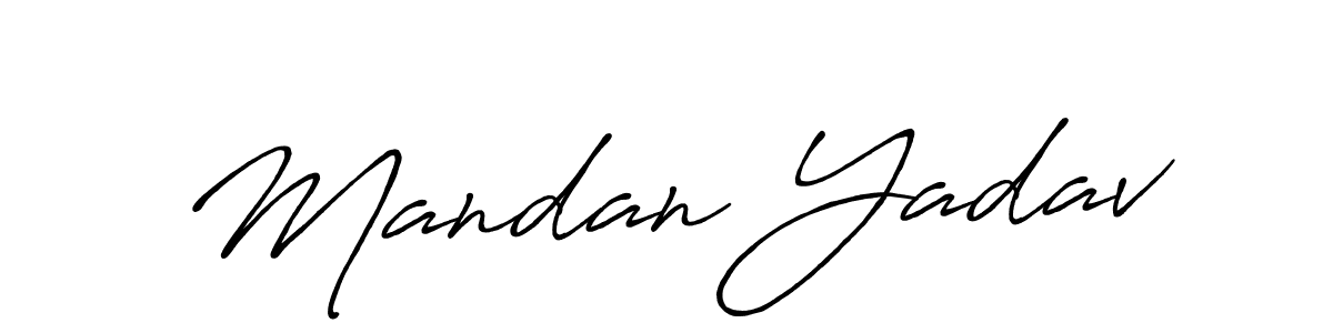 Also You can easily find your signature by using the search form. We will create Mandan Yadav name handwritten signature images for you free of cost using Antro_Vectra_Bolder sign style. Mandan Yadav signature style 7 images and pictures png